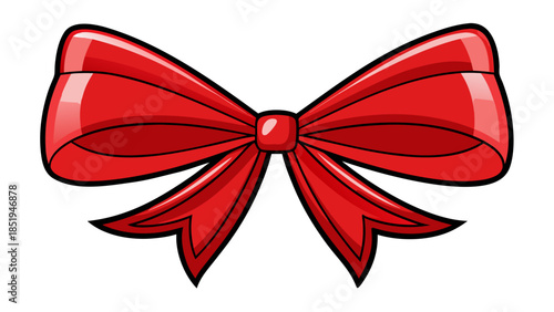 Vibrant red bow