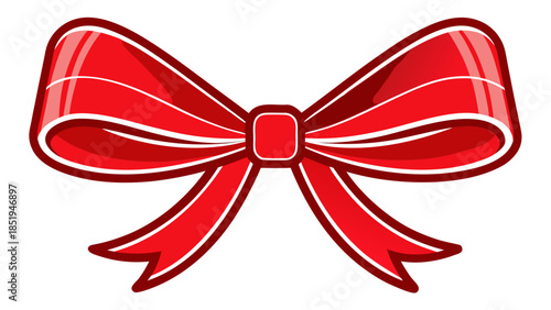 Vibrant red bow