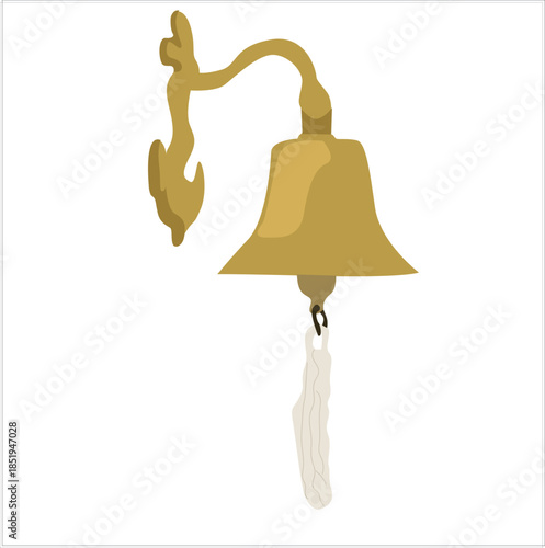 golden bell in front of the house