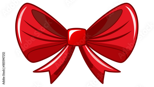 Vibrant red bow