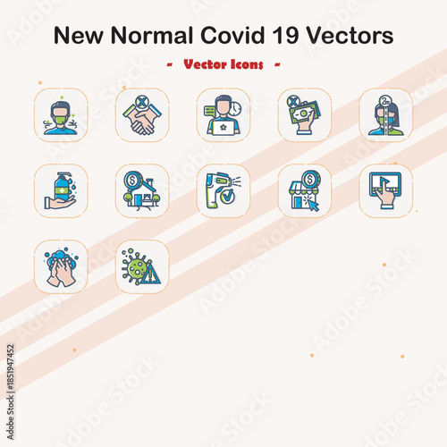 COVID-19 New Normal Vector Icons