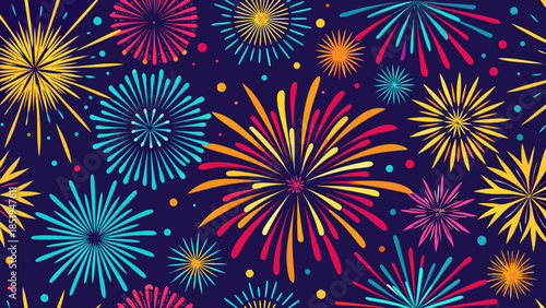 Vibrant fireworks display