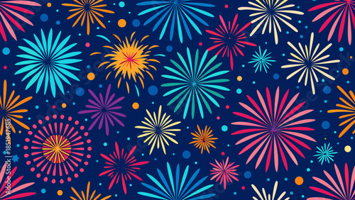 Vibrant fireworks display