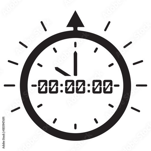 Stopwatch icon timer symbol for measuring time 