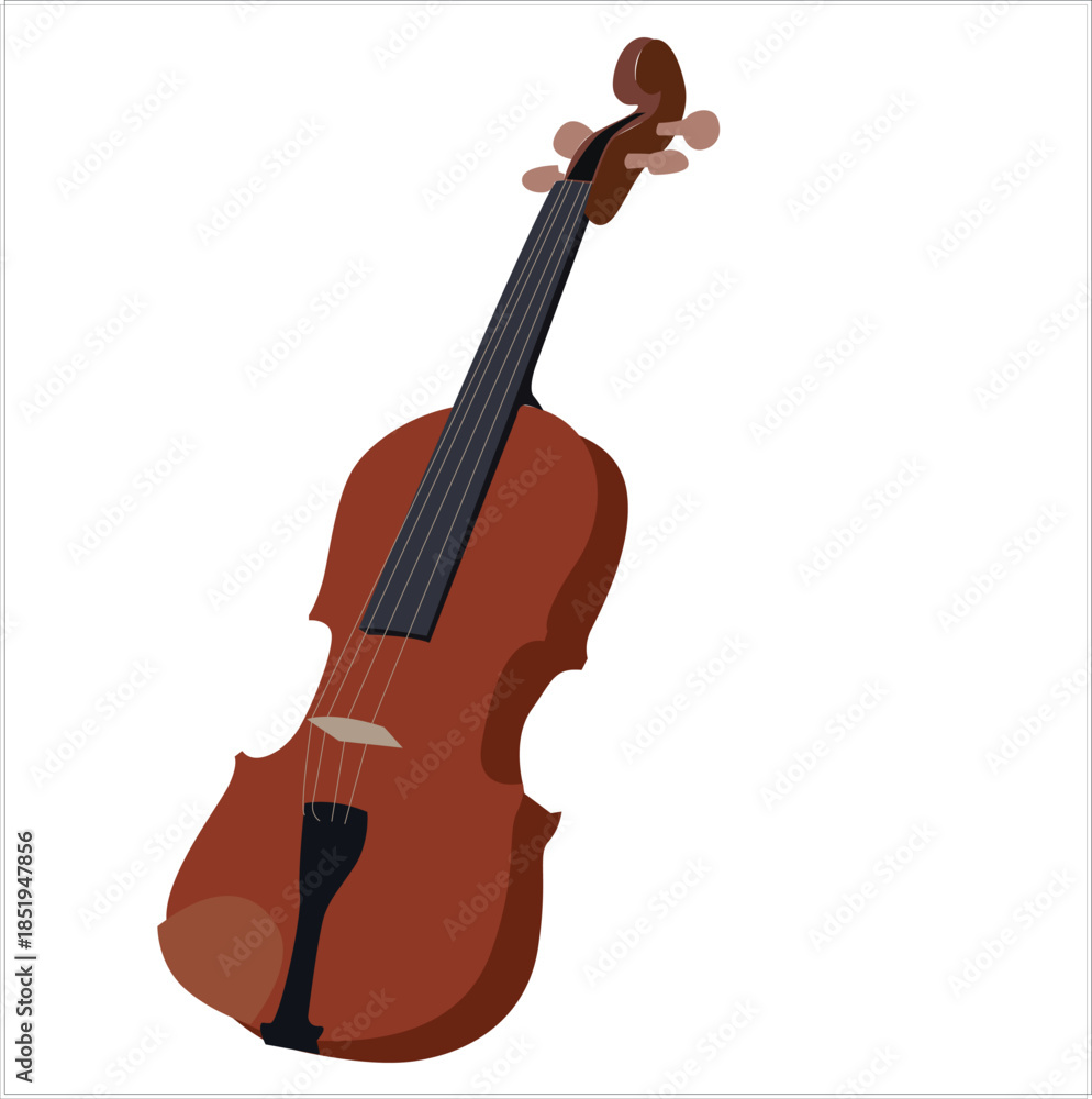 Fototapeta premium violin isolated. vector classical music instrument