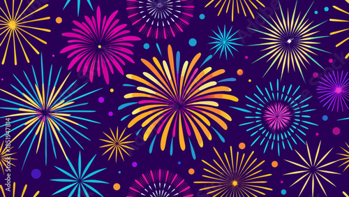 Vibrant fireworks display