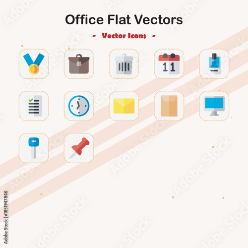 Office Flat Vector Icons