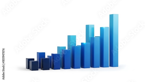 Free Download Rising blue bar chart representing financial growth and success - GFXLoad