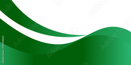 Mobile modern green banner background. Graphic design banner pattern background template with dynamic wave shapes. EPS 10 background.