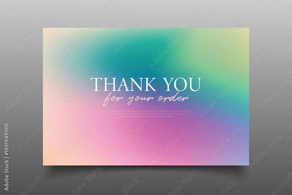 Fototapeta premium thank you cards template design