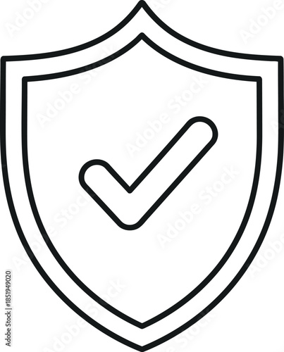 Shield icon with check mark symbol