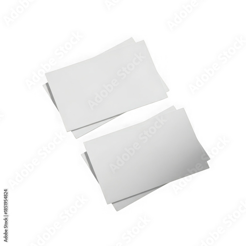 Blank paper isolated on transparent background isolated on transparent background