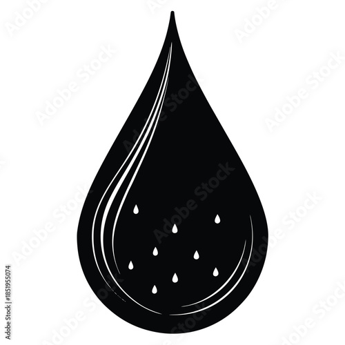 water drop vector illustration on white background