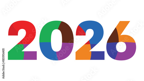 Colorful 2026 logo design on white background