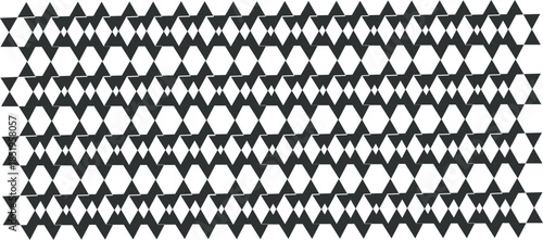 Black and white pattern of interconnected shapes