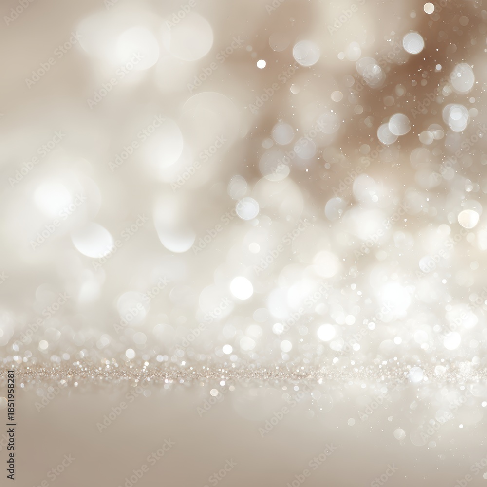 Obraz premium Christmas background with soft sparkle and neutral tones