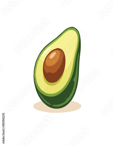 avocado isolated on white background