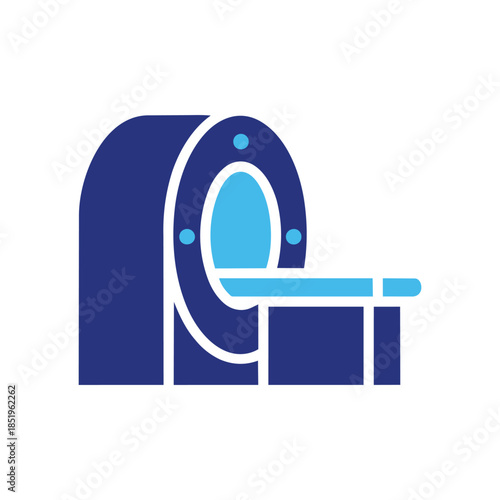 MRI magnetic resonance imaging scanner vector illustration for radiology