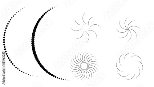 Geometric patterns with spiral shapes