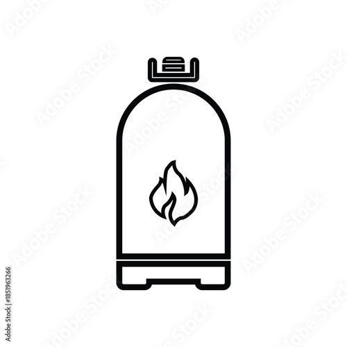Outline gas cylinder