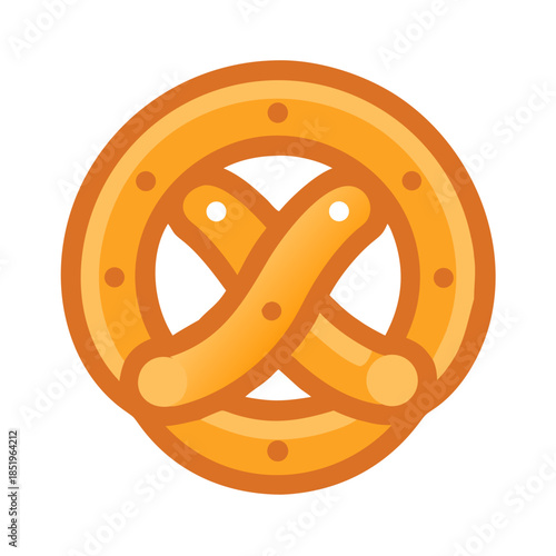 Vector Graphic Pretzel Food on white background Illustration