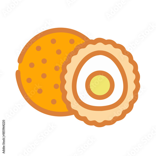 Scotch egg vector illustration on a white background flat