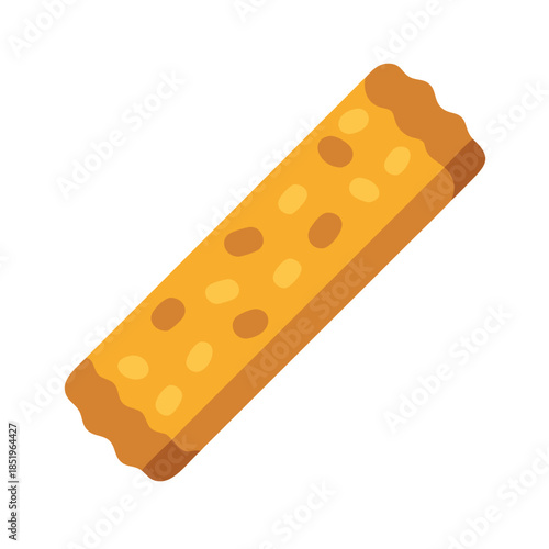 Cartoon cracker flat illustration against a white background