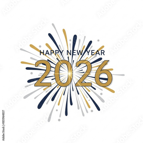 Fireworks and New Beginnings: A vibrant display of fireworks bursts forth, celebrating the arrival of the New Year 2026, radiating with joy, anticipation, and the promise of fresh starts. 