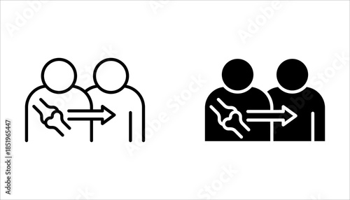Human organ transplantation icon set. with a white background.