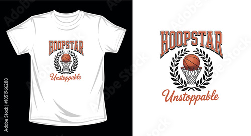 Basketball graphic vector art t-shirt design print template