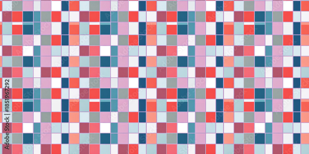 Fototapeta premium Delicate seamless geometric pattern, bright colors, clean lines, ideal for wrapping paper, stationery, and design