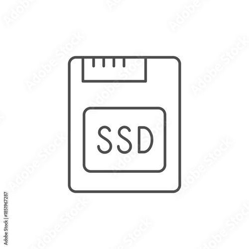 Solid state drive line icon