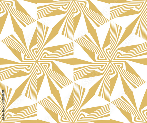 Seamless pattern. Abstract striped background. Black and white design. Vector illustration for textile printing, packaging, wrapper, etc.