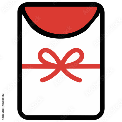 赤と白の配色が印象的なお年玉袋　新年の感謝や思いやり、希望に満ちた気持ちをやさしく伝える