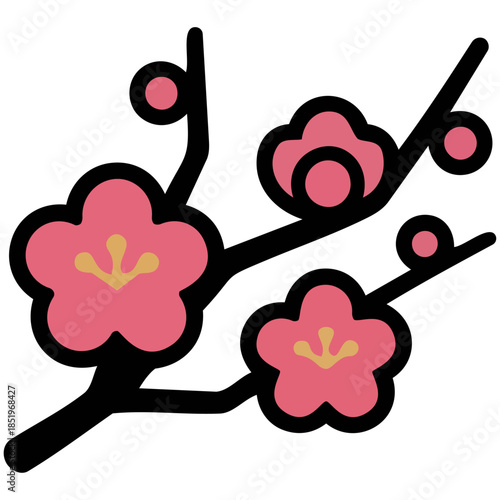 ふんわり浮かぶピンクの桜モチーフが、春の訪れを伝えます。希望や再生、成長といった前向きな感情を自然に演出