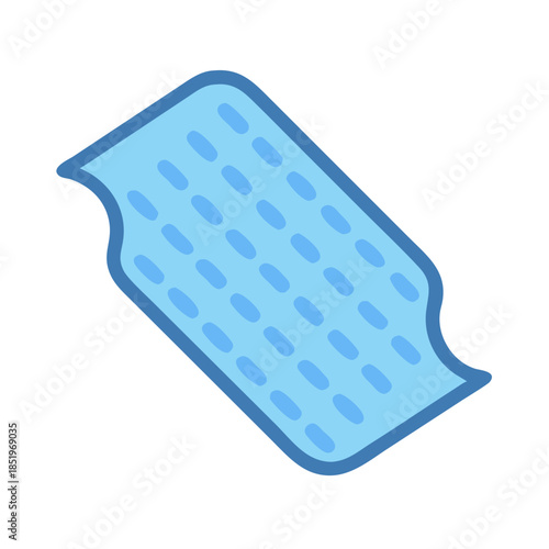 Light blue ticket design on black background illustration art