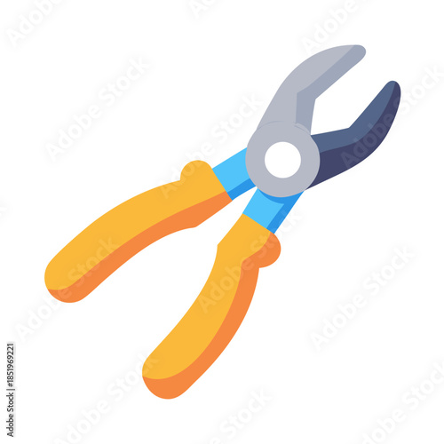 Isolated wire cutters against black backdrop highlighting tool design