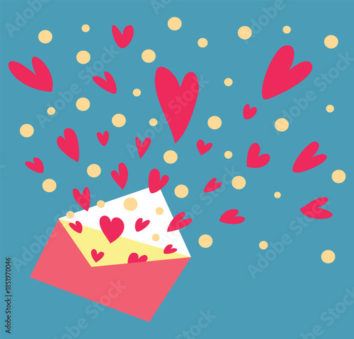 Energetic Heart Shapes Soaring Through Decorated Backdrop Ideal For Celebrations And Greetings