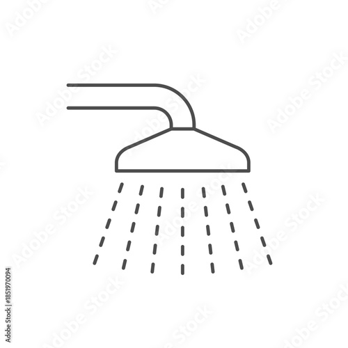 Fixed shower line outline icon