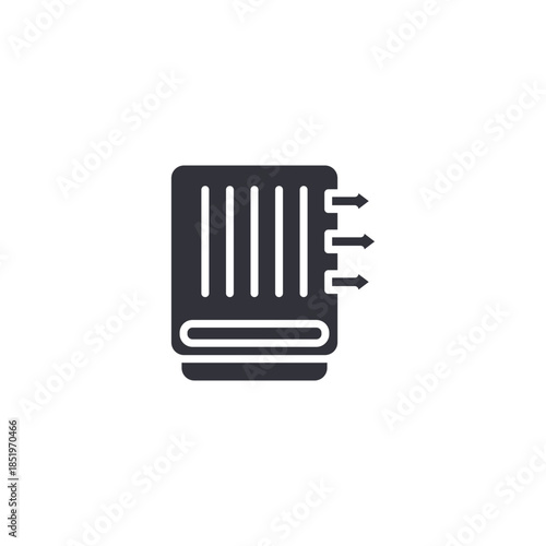 Humidifier with directional airflow icon representing targeted mist delivery, controlled air moisture, and efficient humidification process.