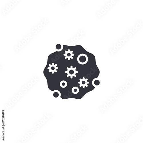 Humidifier with filter icon representing air filtration support, clean mist output, healthy indoor environment, and modern humidifying technology.