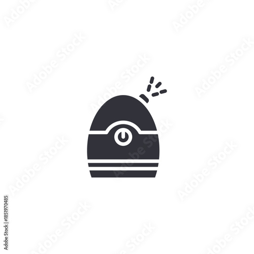 Aroma diffuser humidifier icon representing relaxing mist spray, essential oil use, stress relief, and wellness atmosphere creation.