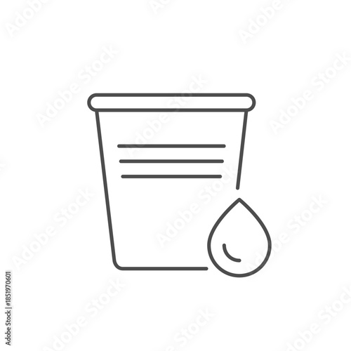 Glass of water line icon
