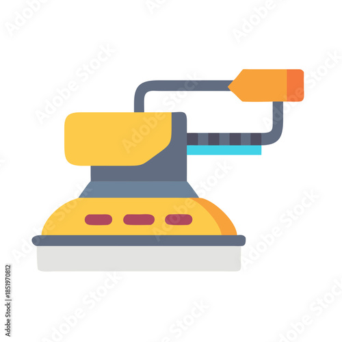 Stylized flat vector graphic of a sanding machine tool