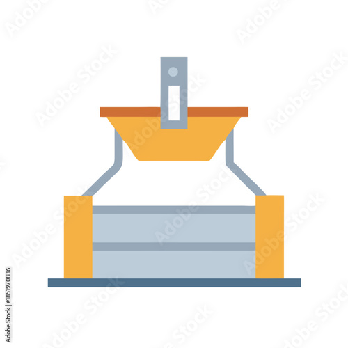 Stylized illustration of ore cart inside of mine