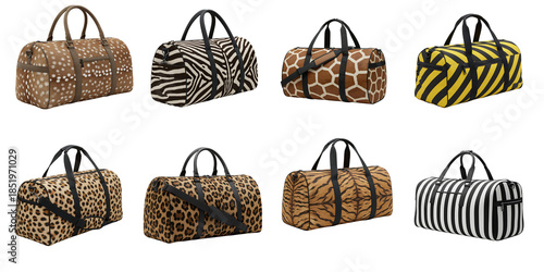 Collection of Animal Print Duffel Bags