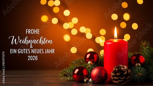 Frohe Weihnachten und ein gutes neues jahr 2026 german holiday greeting card
