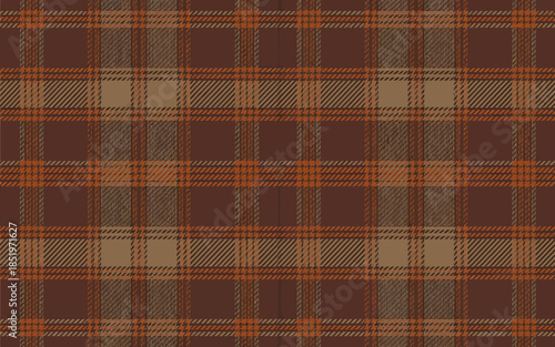 Brown Plaid Pattern Background Textile Design Element