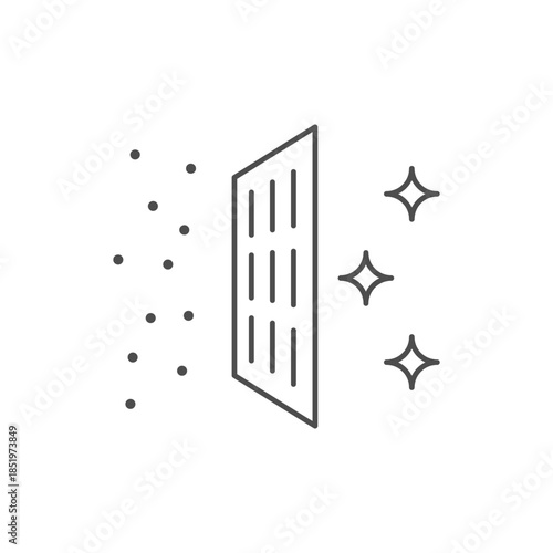 Air filter line outline icon