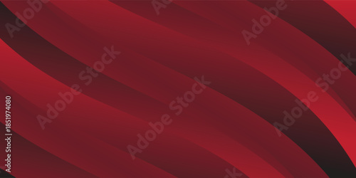 Abstract red Wave on White Background Simple curve background for business with space for text. vector
